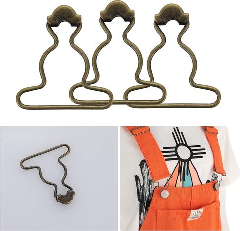 Lusofie 12pcs Semarender Buckles Dungaree الإجمالي أبازيم Matal الاستبدال المشابك الشاملة المقاطع الشاملة in Kuwait