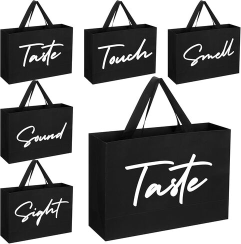 Kolldenn 5 أحساس حقائب الهدايا لها مع شريط الشريط شم البصر الرائحة اللمس الأكياس الورقية الصوتي in Saudi Arabia