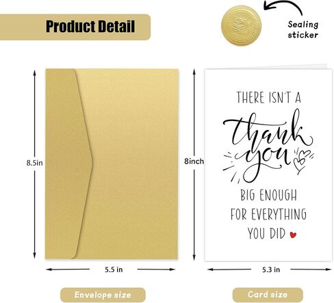 Cute Thank You Card, Funny Thank You Card for Her Him, Appreciation Card for Teacher Friend, A Little Card to Say A Big Thank You in Kuwait