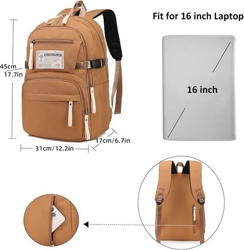 College Backpack for Women Men Laptop Backpack Fits 15.6Inch Notebook (Red) in Saudi Arabia
