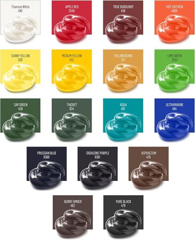 FolkArt Art Talk with Andy, 17 Piece 2 fl oz Premium Acrylic Set Including 15 Matte 2 Multi-Surface Paint Colors, 90286, Assorted in Saudi Arabia