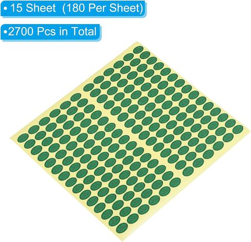 PATIKIL QC Passed Stickers 0.5x0.35, 15 Sheet Oval Adhesive Labels for Warehouse Inventory Quality Control Check Test, Green in Saudi Arabia