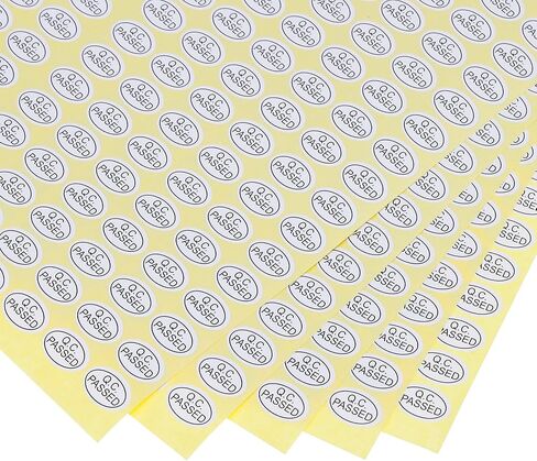 PATIKIL QC Passed Stickers 0.5x0.35, 15 Sheet Oval Adhesive Labels for Warehouse Inventory Quality Control Check Test, Green in Saudi Arabia
