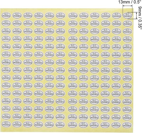PATIKIL QC Passed Stickers 0.5x0.35, 15 Sheet Oval Adhesive Labels for Warehouse Inventory Quality Control Check Test, Green in Saudi Arabia
