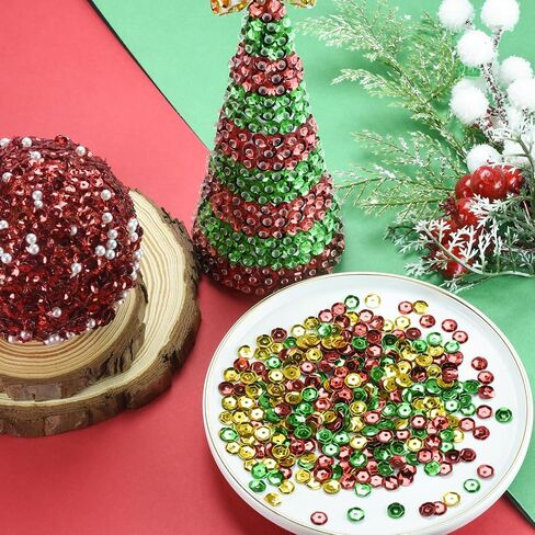 6mm Loose Sequins Bulk（5500 pcs,Embroidery Craft Sequins with Holes, Iridescent Spangles for Decorations and Sewing Craft Decorations Art DIY (White) in Saudi Arabia