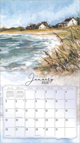 LANG Coastal Shores 2025 Wall Calendar (25991002023) in Saudi Arabia