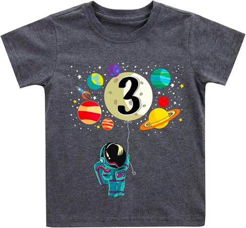 2-6 Years Boys Birthday Shirts Toddler Bday Construction Graphic Cotton Short Sleeve T-Shirt in Kuwait