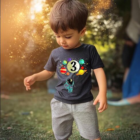 2-6 Years Boys Birthday Shirts Toddler Bday Construction Graphic Cotton Short Sleeve T-Shirt in Kuwait