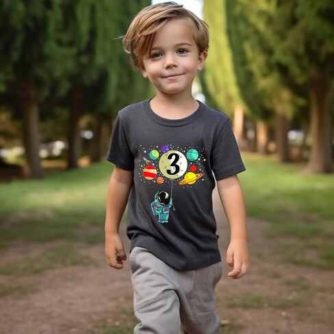 2-6 Years Boys Birthday Shirts Toddler Bday Construction Graphic Cotton Short Sleeve T-Shirt in Kuwait