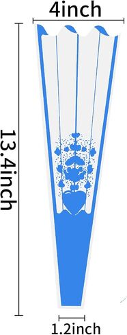 Clzemo 100 Pieces Flower Sleeves for Bouquets, Clear Single Rose Packaging Bag Florist Floral Arrangement Supplies, Plastic Flowers Wrapping Bags for Holiday Party Festival Wedding Valentine's Day in Kuwait