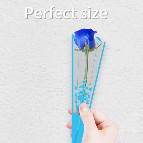 Clzemo 100 Pieces Flower Sleeves for Bouquets, Clear Single Rose Packaging Bag Florist Floral Arrangement Supplies, Plastic Flowers Wrapping Bags for Holiday Party Festival Wedding Valentine's Day in Kuwait