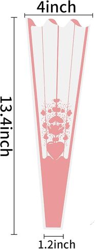 Clzemo 100 Pieces Flower Sleeves for Bouquets, Clear Single Rose Packaging Bag Florist Floral Arrangement Supplies, Plastic Flowers Wrapping Bags for Holiday Party Festival Wedding Valentine's Day in Kuwait