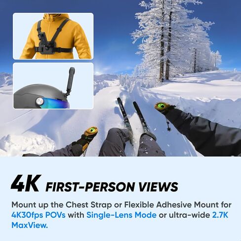Insta360 X3 Battery Kit - 360 Action Camera with 5.7K 360 Active HDR Video, 4K Single-Lens Camera, Waterproof, FlowState Stabilization, 2.29" Touchscreen, AI Editing, for Motorcycle, Wintersports in Saudi Arabia