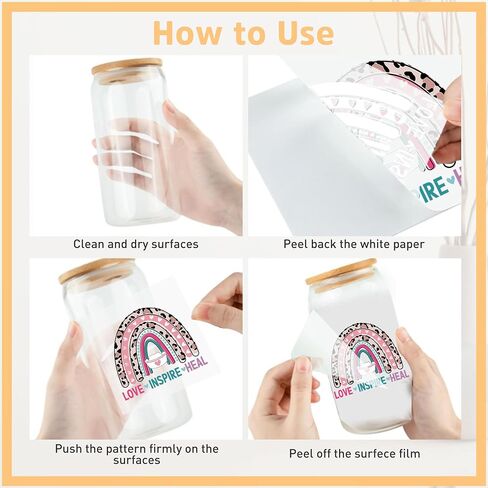 الممرضة UV DTF Cup Wraps - 20 ورقة ملصقات نقل UV DTF ، ولفات كأس UVDTF الطبية للزجاج ، وملصق نقل ماء ملهم ، وهدايا التقدير in Saudi Arabia