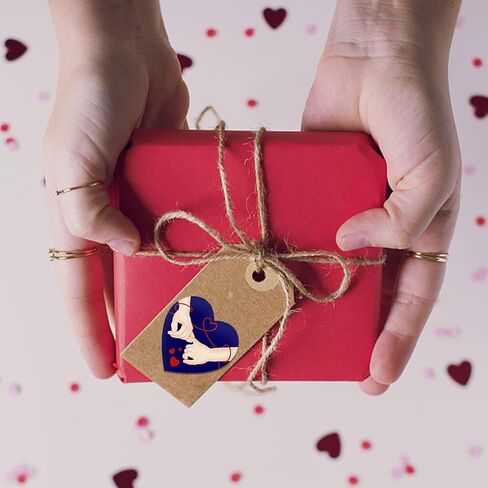 Heart Stickers Colorful 1 Inch Valentine's Day Love Shape Labels Roll Waterproof Removable for Craft Envelopes Box Gift Party Cards 500 PCS in Saudi Arabia