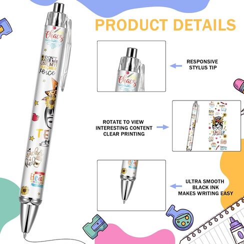 250th Anniversary Patriotic Merchandise - 24 Pcs 250 Year USA Birthday Gifts Ballpoint Pens Bulk Black Ink Smooth Writing America 4th of July Home School Office Decorations Items Ornaments in Kuwait