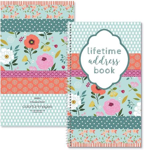 Current Cat Patch Address Book - 94 Pages; Small 5" x 8-1/2" Size for Purse or Office, Spiral Bound Soft Cover Organizer for Contacts, Addresses, Email, & Phone Numbers + 50 Replacement Stickers in Saudi Arabia