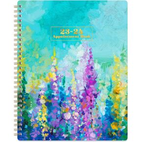 Appointment Book 2023-2024 - July. 2023 - June. 2024, 2023-2024 Appointment Book , 2023-2024 Daily Planner, Hourly Planner with 30-Minute Interval + 8" x 10" + Twin-Wire Binding - Oil Painting