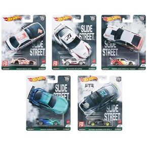 Hot Wheels Premium Car Culture Slide Street Slidewayz مجموعة كاملة من 5 مركبات Diecast