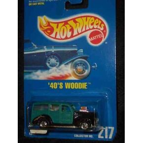 Hot Wheels #217 '40's Woodie Basic Wheels Collectible Collector Car Mattel 1:64 Scale
