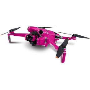 Mayyskins الجلد متوافق مع DJI Mini 4 Pro - اللون الوردي الساخن الصلب | غلاف الالتفاف الواقي ، الدائم ، والفريد من نوعه | من السهل تطبيق الأنماط وإزالتها وتغييرها