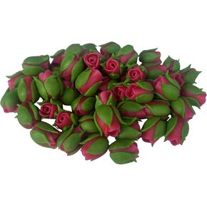 50 PCS حبات الطين الوردية الصغيرة لصنع المجوهرات ، DIY ، لوازم الحرف (الوردي)