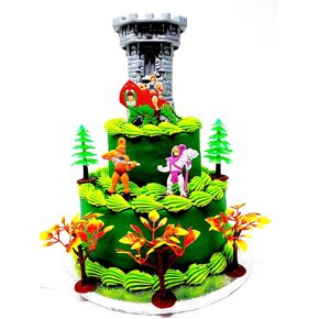 He-Man Cake Topper Set With He-Man, Friends and Decorative Accessories (Unique Design)