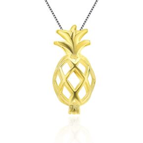 Pineapple Cage Pendants for Pearl Jewelry Making Gold Plated, Design Pearl Cage Pendants for Women