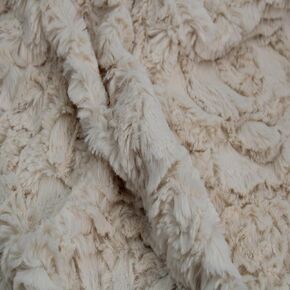 Texco Inc Inc Floral Cuddle Faux Fur-Fabric by the Yard-Fluffy ، Shaggy Mohair-for Sewing ، Comple ، Apporel ، Decorits ، Brugs ، Armon Palow Cover ، Freedings ، Home and DIY ، Ivory 2 Yards