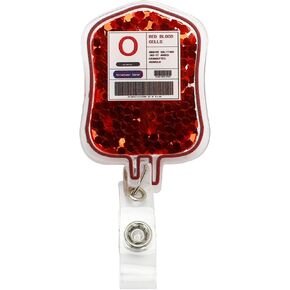 بكرة شارة الدم ، مضحك نوع الدم حقيبة الشارة بكرات قابلة للسحب ، ومضحك phlebotomist phlebotomy tech اسم بطاقة علامة الشارة الحامل الممرض