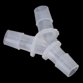 Soft Hose Fittings Y Connector 3 Way Junction Aquarium Fish Tank Air Pump Transparent Plastic High Strength (4.8mm)