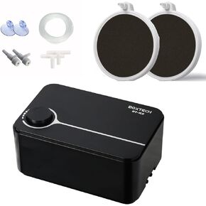 UPETTOOLS Aquarium Bundle - Aquarium Air Pump 5W and 2 PCS Aquarium Air Stones 3.2 Inch with Airline Tubing Accessories