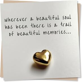 Beautiful Gold Heart Sympathy/Condolences Card - Special Card For Your Family and Friends - Sincere and Heartfelt Sympathy and Condolence Wishes - Made in UK