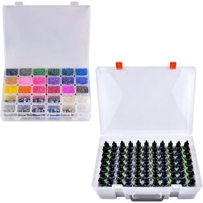 FULLCASE Alcohol Ink Storage Organizer Carrying Case, 30 Grids Large Diamond Painting Storage