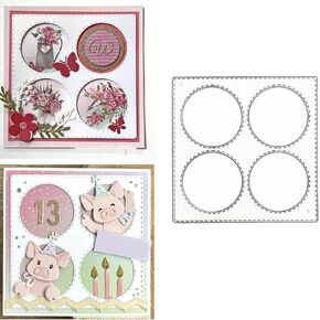 Rectangle Frame Metal Die Cuts,Square Hollow Round Circle Photo Frame Wedding Cutting Dies Cut Stencils Template for DIY Photo Decorative Embossing Paper Dies for Scrapbooking Card Making