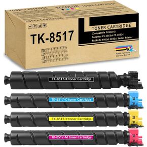 TK-8517 TK8517 TONER CARTRIDGE عالية السعة 4 عبوات متوافقة TK-8517K TK-8517C TK-8517M TK-8517Y TONER البديل لـ KYOCERA TASSALFA 5052CI 5053CI 6052CI 6053CI PRINTER
