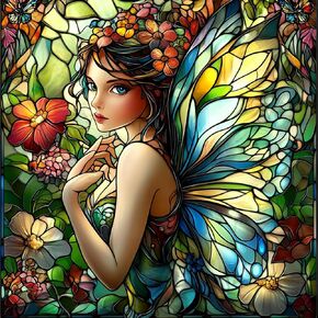 Keyifa Elf Diamond Art Kits ، 5D DIY Diamond Painting for البالغين ، تدريبات كاملة ، فسينة ماس ، فسيفساء ، فسيود ، مركبة فنون الكريستال لتديين الجدار المنزلي 12x12 في