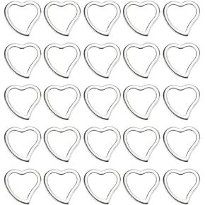 SUNNYCLUE 1 Box 50Pcs Valentines Charms Hollow Frame Charms 304 Stainless Steel Heart Charms Bulk Bezel Charm Hollow Heart Charm Connector Charm for Jewelry Making Charms DIY Necklace Earrings