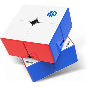GAN 251 M LEAP ، 2 × 2 السرعة المغناطيسية المكعبات التي لا تلتزم بلغمة MINI Cube Toy للمبتدئين (UV المغلفة الداخلية الأولية)