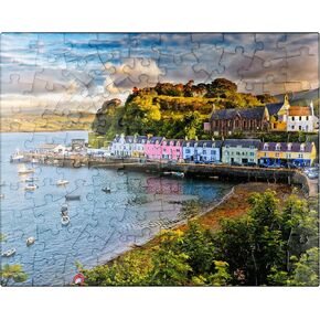 عرض mypuzzle من Portree قبل غروب جزيرة Skye Skye Skotland - Premium 500 قطعة بانوراما