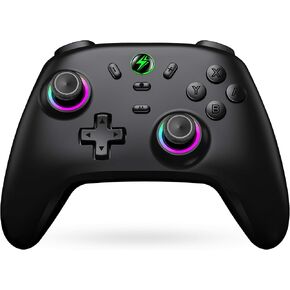 Wireless Switch Pro Controller for Nintendo Switch Controller/Lite/OLED, LED Wired PC Game Joysticks-Wireless iOS/Android Remote, Nintendo Switch Accessories Set Controller with Cool RGB Skin