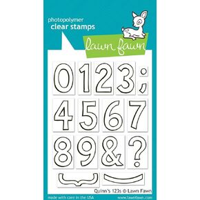 Lawn Fawn - Clear Acrylic Stamps - Quinn's 123s