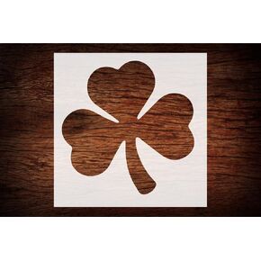 DIY Shamrock Stencil-قالب MyLar القابل لإعادة الاستخدام بالليزر (10x10 بوصة) لـ St. Patrick's Done Crafts & Decor