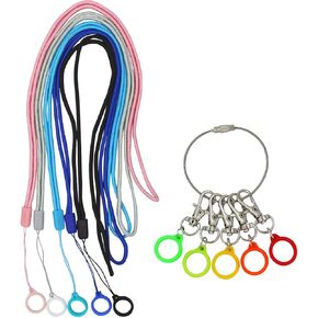 مقاطع القلم 10pcs ، قلم القلم أخف وزناً حلقات القلم شارة شارة مقاطع ، محول القلم مع 5 قفل جراد البحر مع 5 حبل الحبل (القلم غير مدرج) ، يونيفرسال