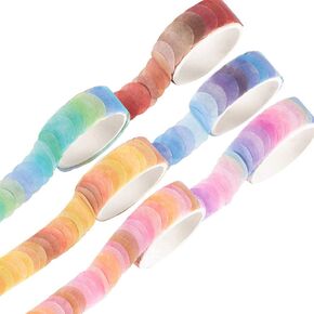 Yubbaex Fruits Candy 9/16 "Dot Washi Tape Set ملصقات مستديرة 600 نقاط من 6 لفات لخانق اليومية مخططات مخطط