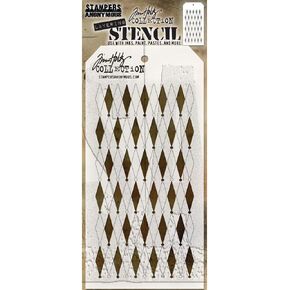 آرت Gone Wild THS-110 Tim Holtz Layered 4.125 "x8.5" الاستنسل ، الماس شيفتر