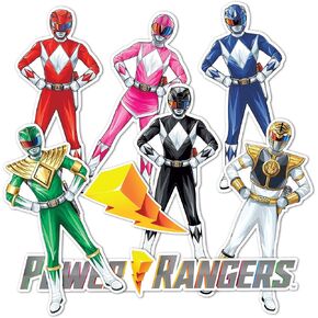 Desert Cactus Power Rangers Sticker - 8 Sticker Vinyl Decal Laptop Water Bottle Car Scrapbook Sheet Decorations Birthday Favor Party Supplies (2-18)