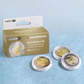 Leuchtturm كبسولات عملة Ultra لمدة 1 أوقية. Silver 39 مم (على سبيل المثال Krugerrand ، بريتانيا) ، حزمة 10