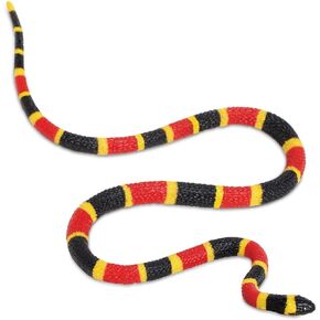 Safari Ltd. Coral Snake Baby تمثال - مفصل 10.75 بوصة الشكل البلاستيكي الشكل - لعبة تعليمية متعة لعبة الأولاد والبنات والأطفال الذين تتراوح أعمارهم بين 3+