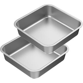 2 Pack Stainless Steel Dog and Cat Bowls, 1.6L Pet Food and Water Bowl Set for Small and Medium Dogs
